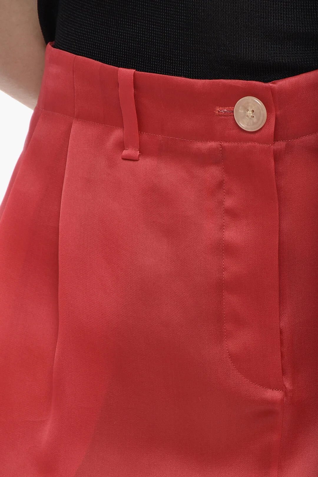 KHAITE og1mm0426 Silk Organza Pencil Skirt in Red Size 27" / US 4 / IT 40 - 2 Thumbnail