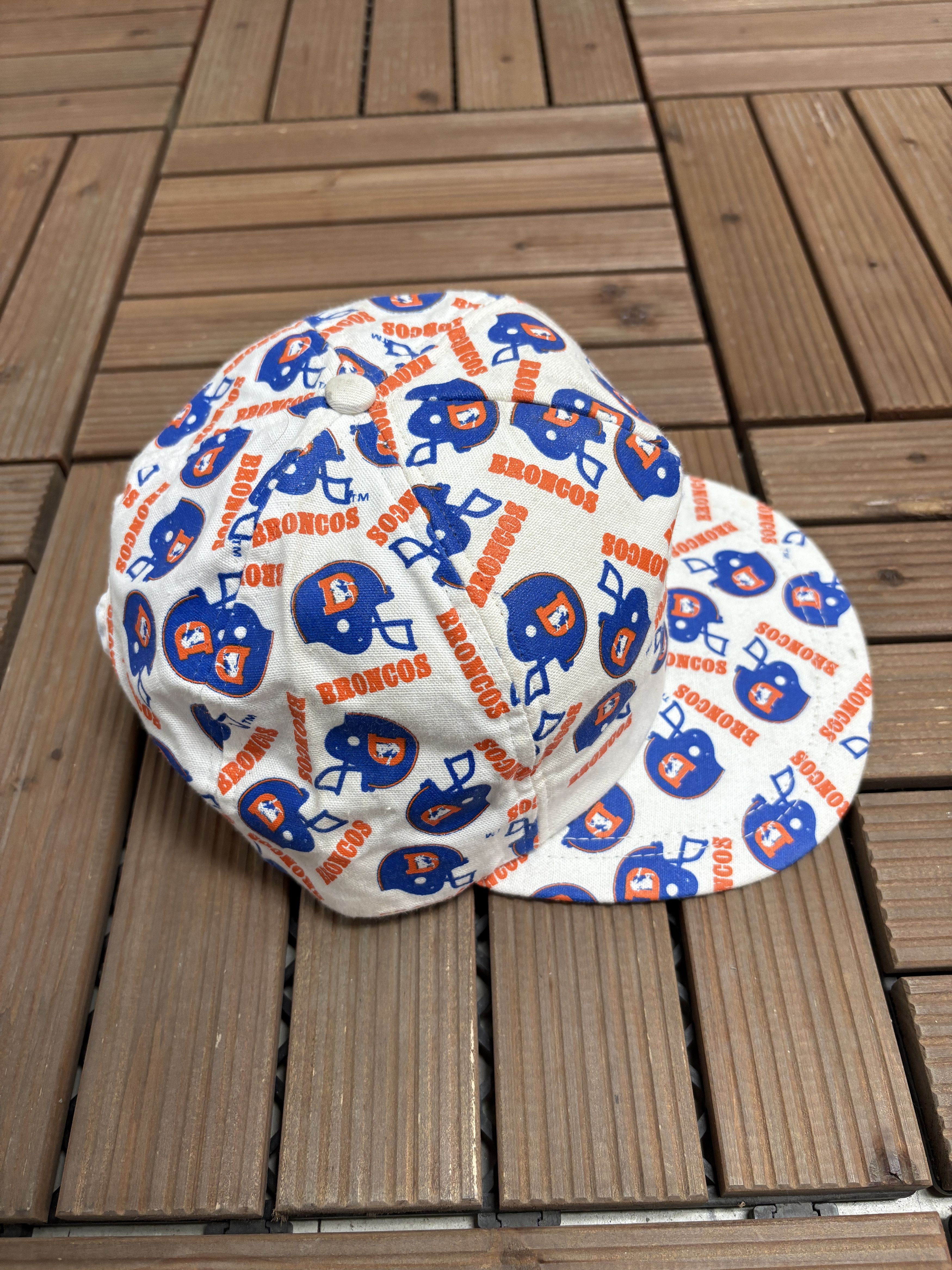 Vintage Denver Broncos Helmet AOP Vintage White Snap BackHat Size ONE SIZE - 4 Thumbnail