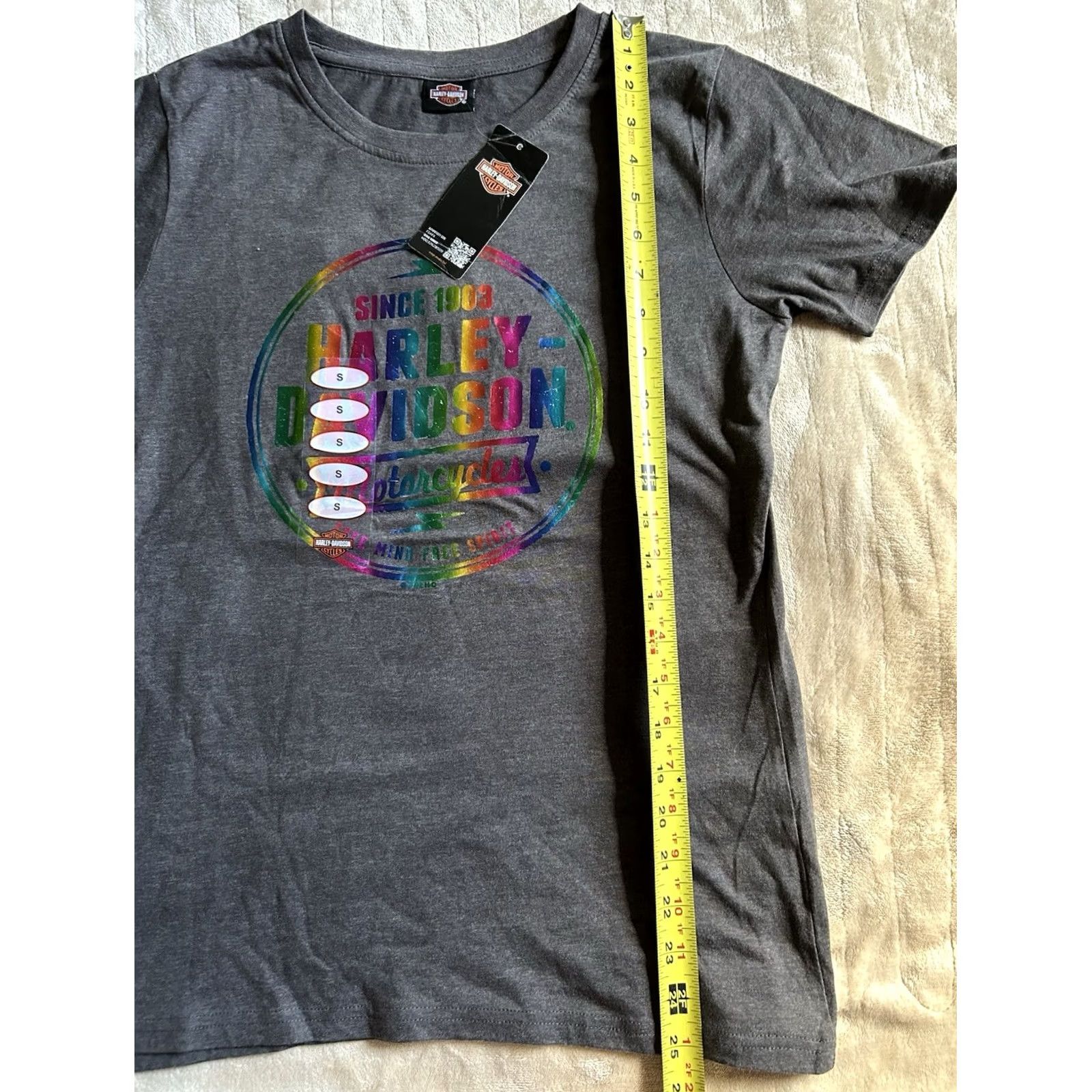 Harley Davidson Harley Davidson Women’s T-Shirt Size S Basic Short Sleeve Round Neck Multicolor Spirit Theme Biker NWT Marquee Size S / US 4 / IT 40 - 7 Thumbnail