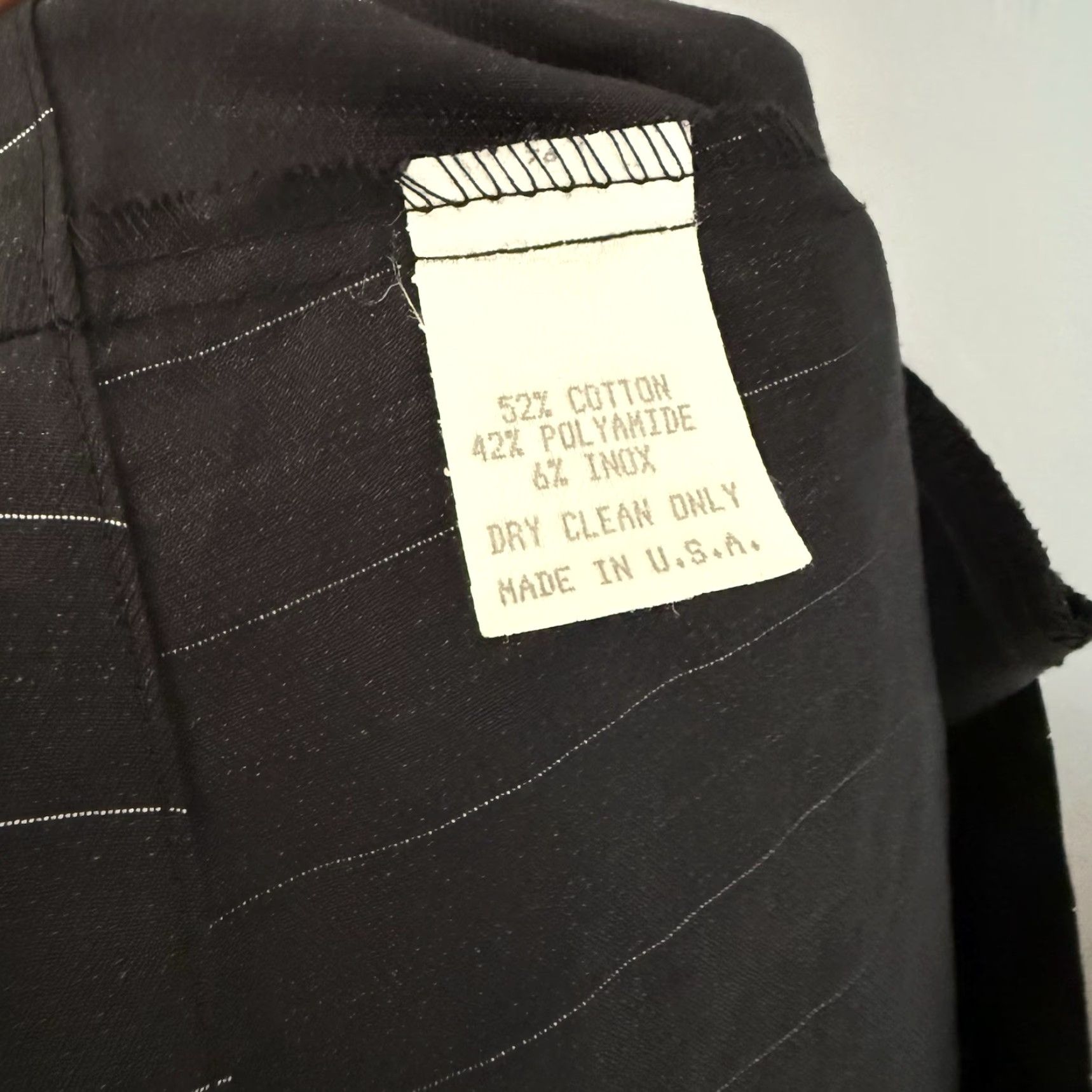 Vintage VINTAGE Blanque Jacket Sliver Metallic Pinstriped Cotton Blend Lagenlook Size 1 Women Button Front Pockets Oversized Black Autumn Spring Summer Winter Size XS / US 0-2 / IT 36-38 - 8 Thumbnail