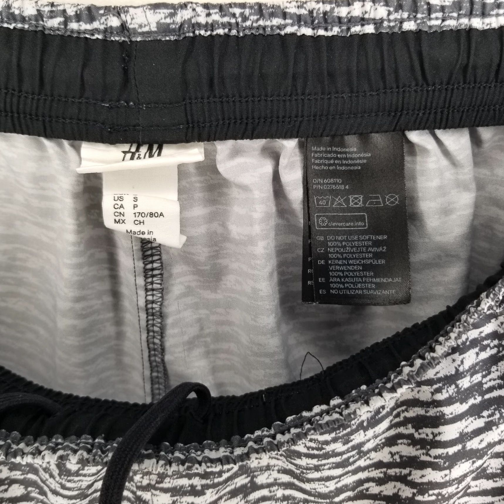 H&M H&M Sport Shorts Women S Black White Drawstring Activewear Athletic Cross Training Gym Running Womens Size 28" / US 6 / IT 42 - 4 Thumbnail