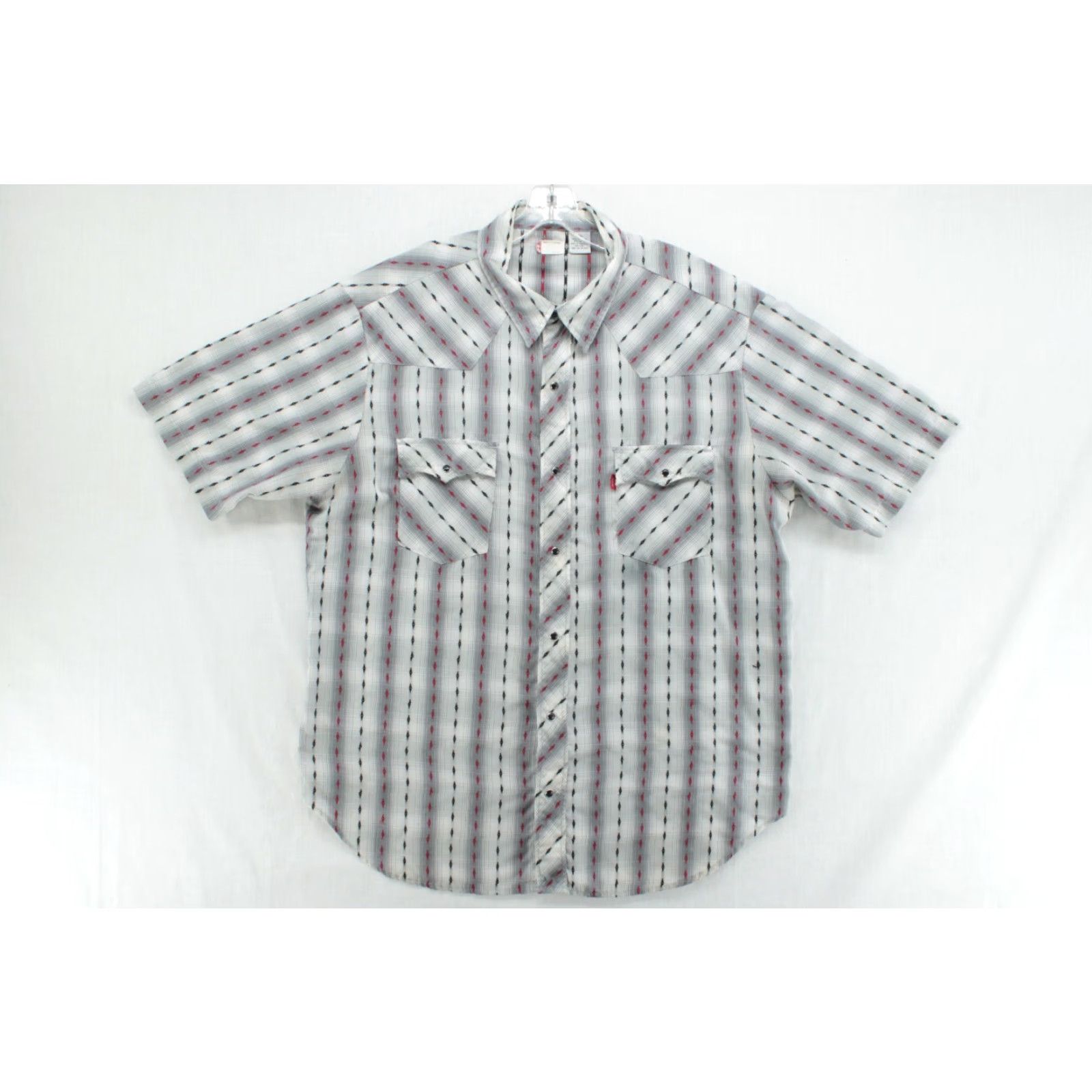 Levi's VINTAGE Levi's Shirt Mens XL Pearl Snap Diamond striped Western Cowboy Ranchwear Shirt Size US XL / EU 56 / 4 - 2 Thumbnail