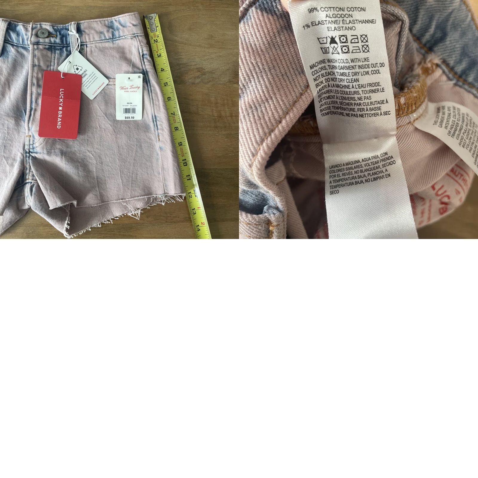 Lucky Brand Lucky Brand Pink Womens Mom Shorts 00 High Rise Cut Off Raw Hem Stretch Size 24" / US 00 / IT 34 - 8 Thumbnail