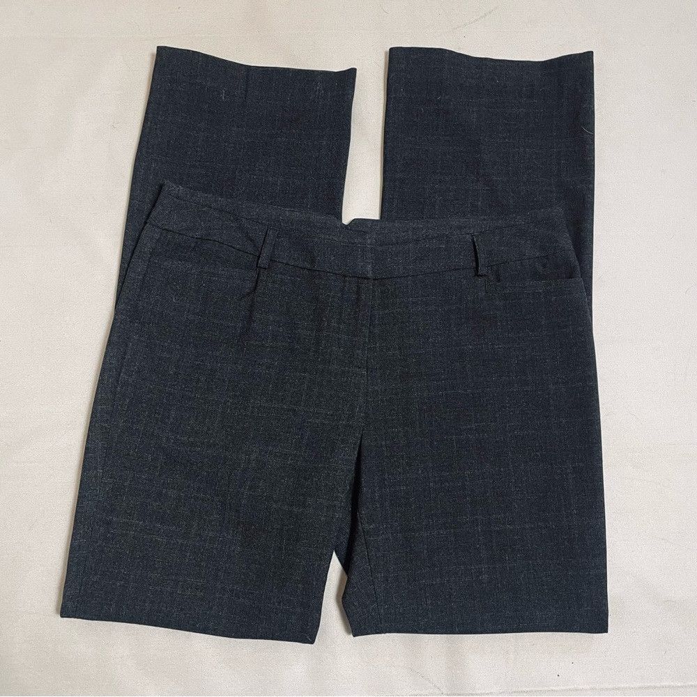 Other Amanda & Chelsea Dark Grey Straight Leg Plaid Pants Size 10 Size 32" / US 10 / IT 46 - 2 Thumbnail