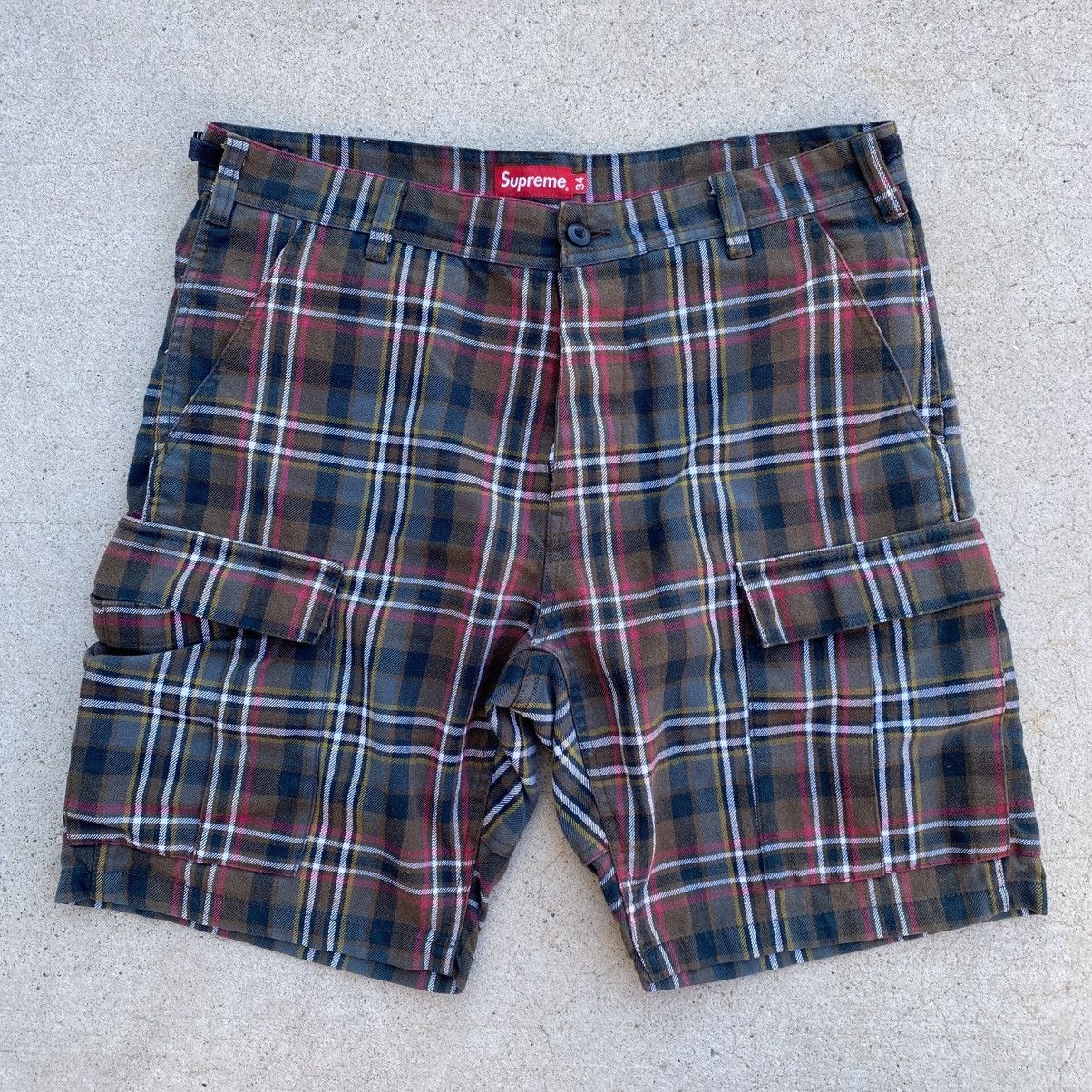 Supreme BRAND NEW* Supreme Work Short Grey Plaid | Grailed