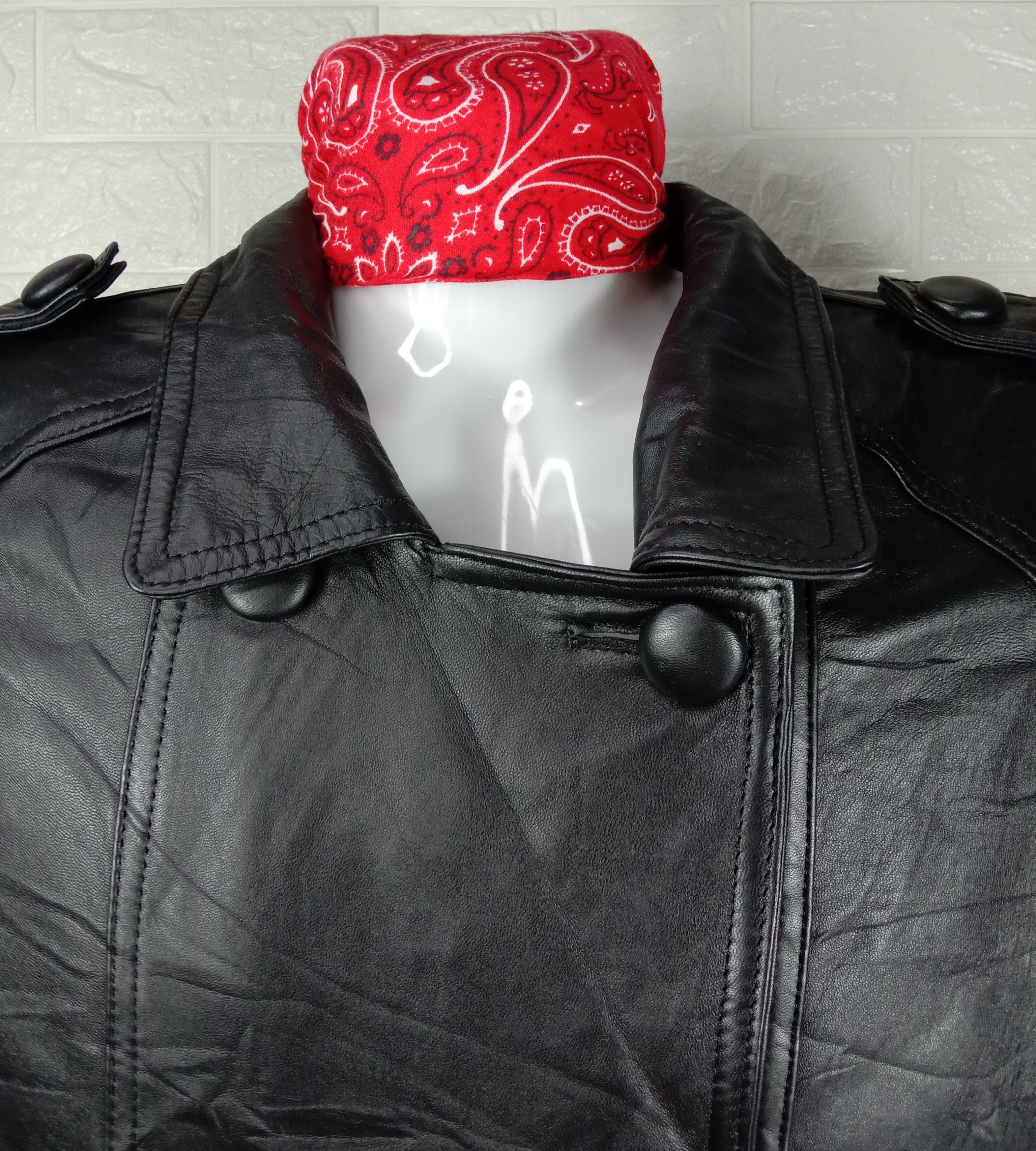 Japanese Brand Vintage Black Leather Jacket Size US L / EU 52-54 / 3 - 8 Thumbnail