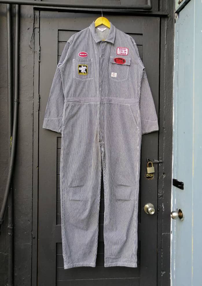 image of Persons x Vintage Person's Hickory Stripes Overalls, Men's (Size 40)