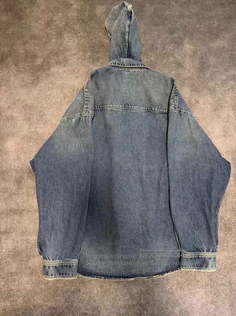 Balenciaga Balenciaga Hooded Distressed Denim Parka with Buttons Size US S / EU 44-46 / 1 - 2 Thumbnail