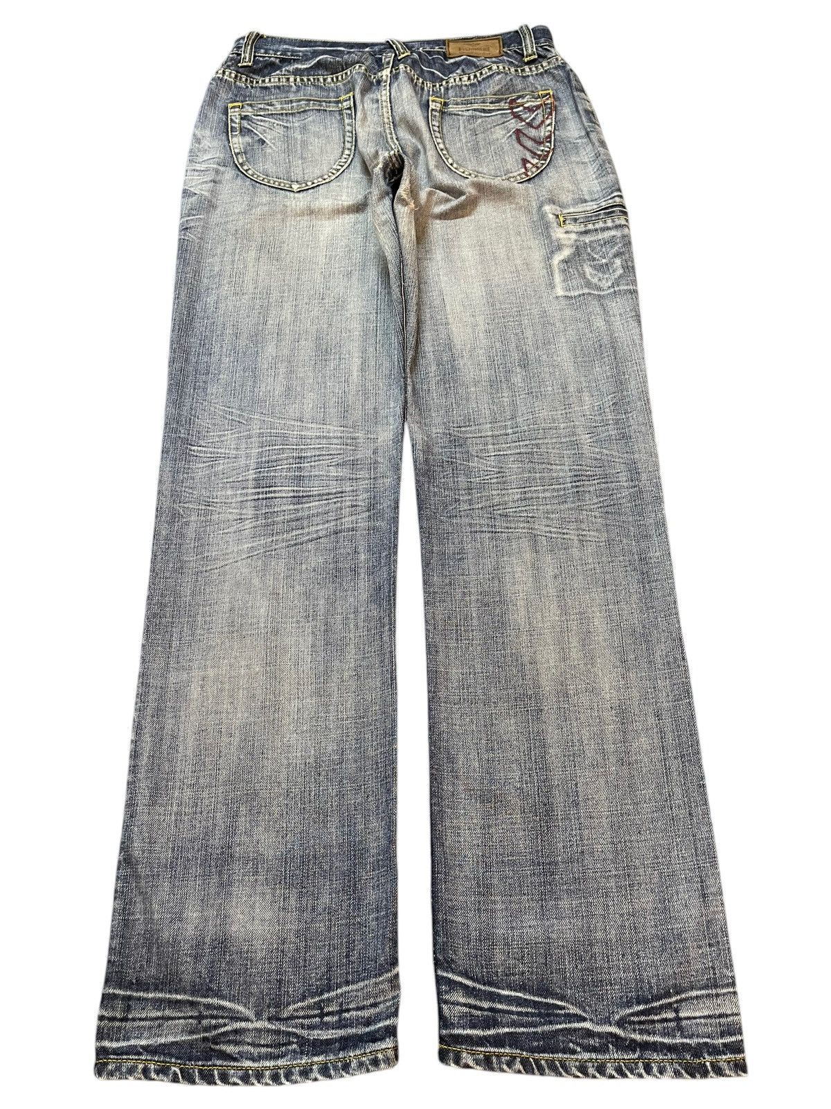 Hummel Vintage Hummel Blue Faded Wash Style Baggy Jeans Size US 32 / EU 48 - 2 Thumbnail