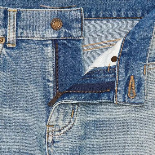 Saint Laurent Paris o1s1wg111124 Skinny-Fit Jeans in Santa Monica Denim in Blue Size US 31 - 3 Thumbnail