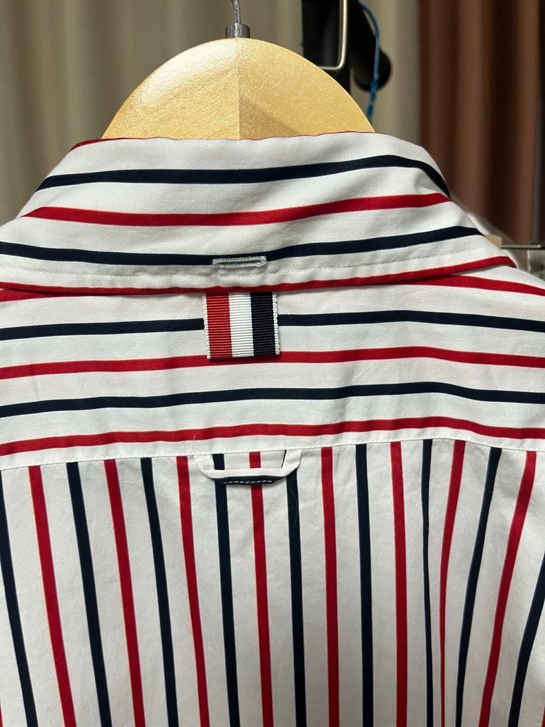 Thom Browne Thom Browne Size 1Classic red-white-blue striped shirt 2501 Size US S / EU 44-46 / 1 - 4 Thumbnail