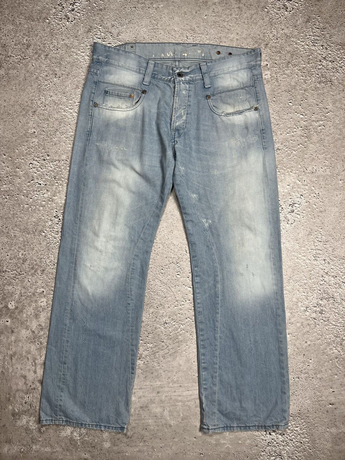 G-Star G-Star RAW Baggy Light Wash Distressed Jeans Men’s Size US 36 / EU 52 - 12 Thumbnail