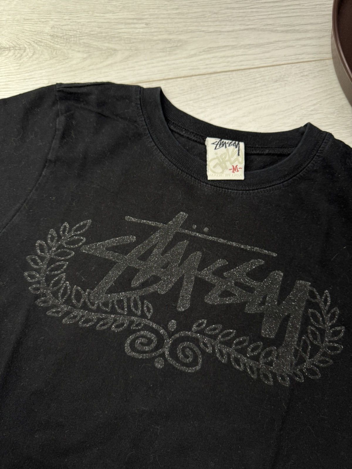 Stussy × Vintage 💥Vintage Stussy Laguna Beach California USA LB Wreath TShirt Size M / US 6-8 / IT 42-44 - 4 Thumbnail