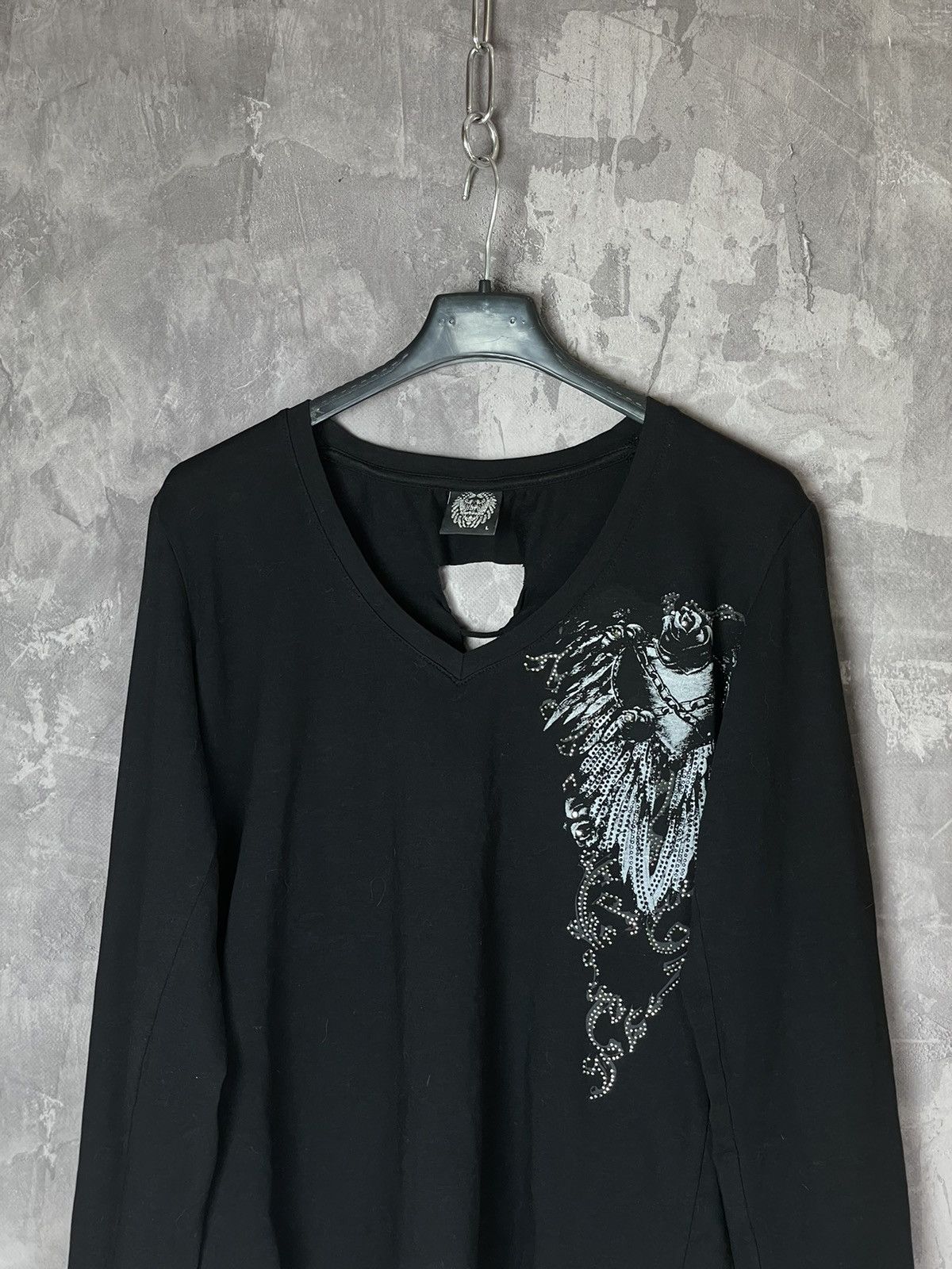 Vintage Vintage Affliction Style Cyber Grunge Y2K Long Sleeve Size L / US 10 / IT 46 - 10 Thumbnail