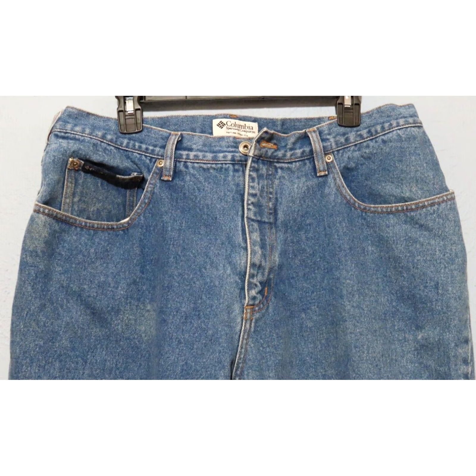 Vintage Columbia Jeans Men 36x32 Straight Blue 30 Inseam Straight Leg Mens Blue Jeans Size US 36 / EU 52 - 3 Thumbnail