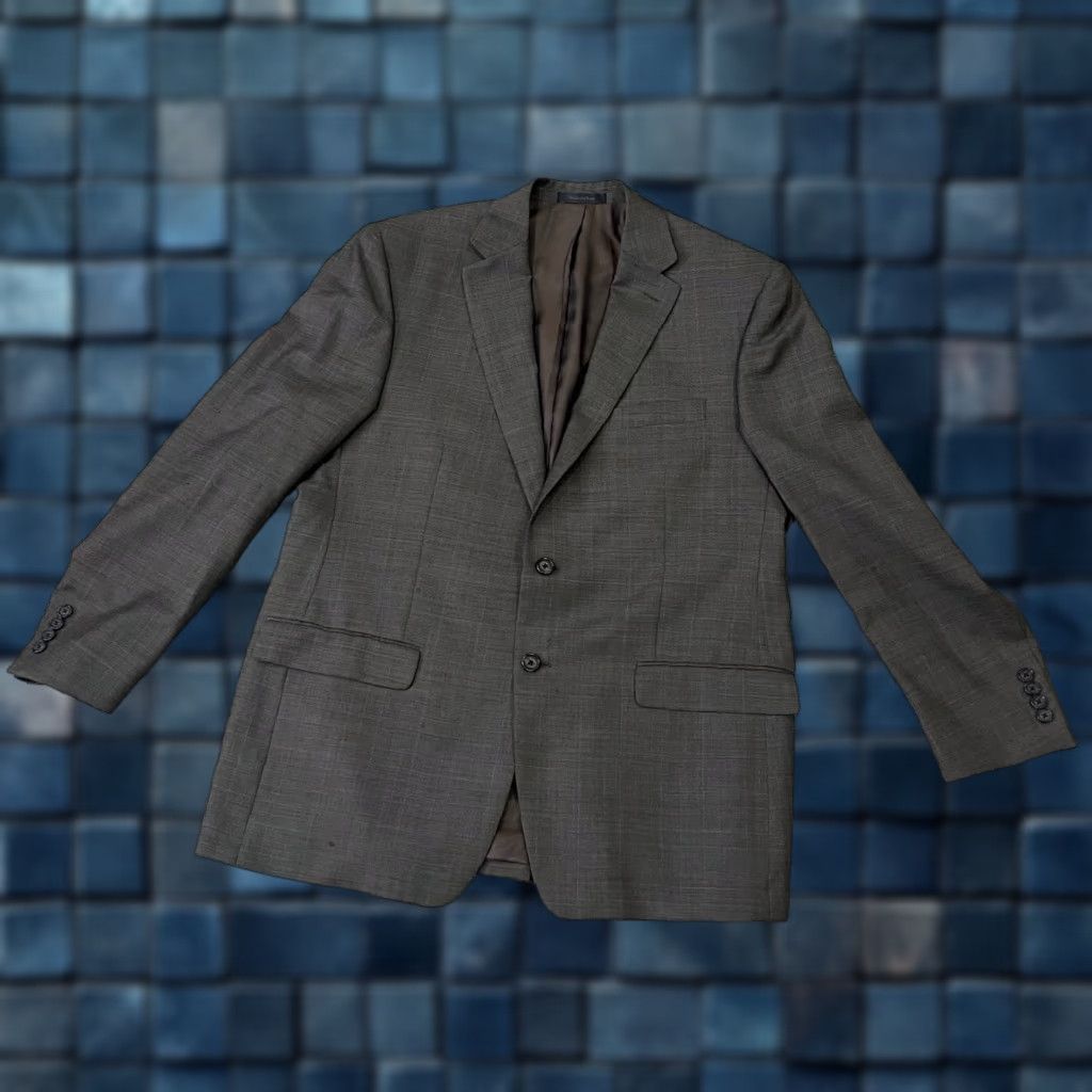Ralph Lauren Lauren Ralph Lauren Lord And Taylor Mens Blazer Gray 2 Piece Regular Wool Notch Lapel Long Single-Breasted Two-Button 44 48R Vintage N/A Mens Size 44R - 1 Thumbnail