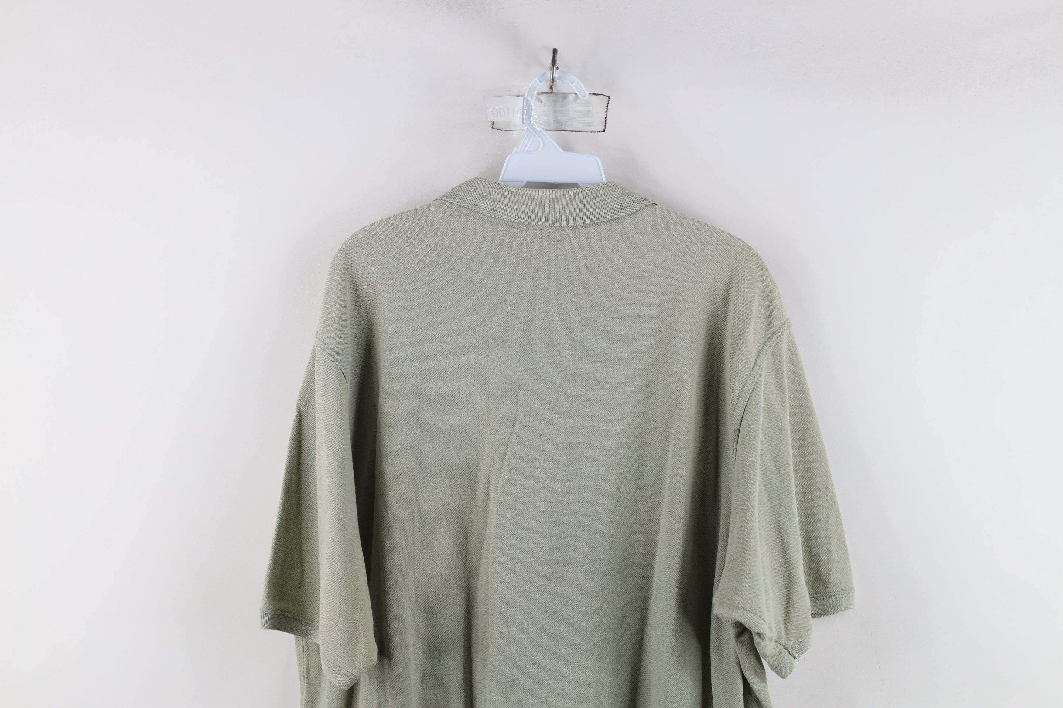 Reebok × Vintage Vintage 90s Reebok Spell Out Collared Polo Shirt Green Size US L / EU 52-54 / 3 - 13 Thumbnail