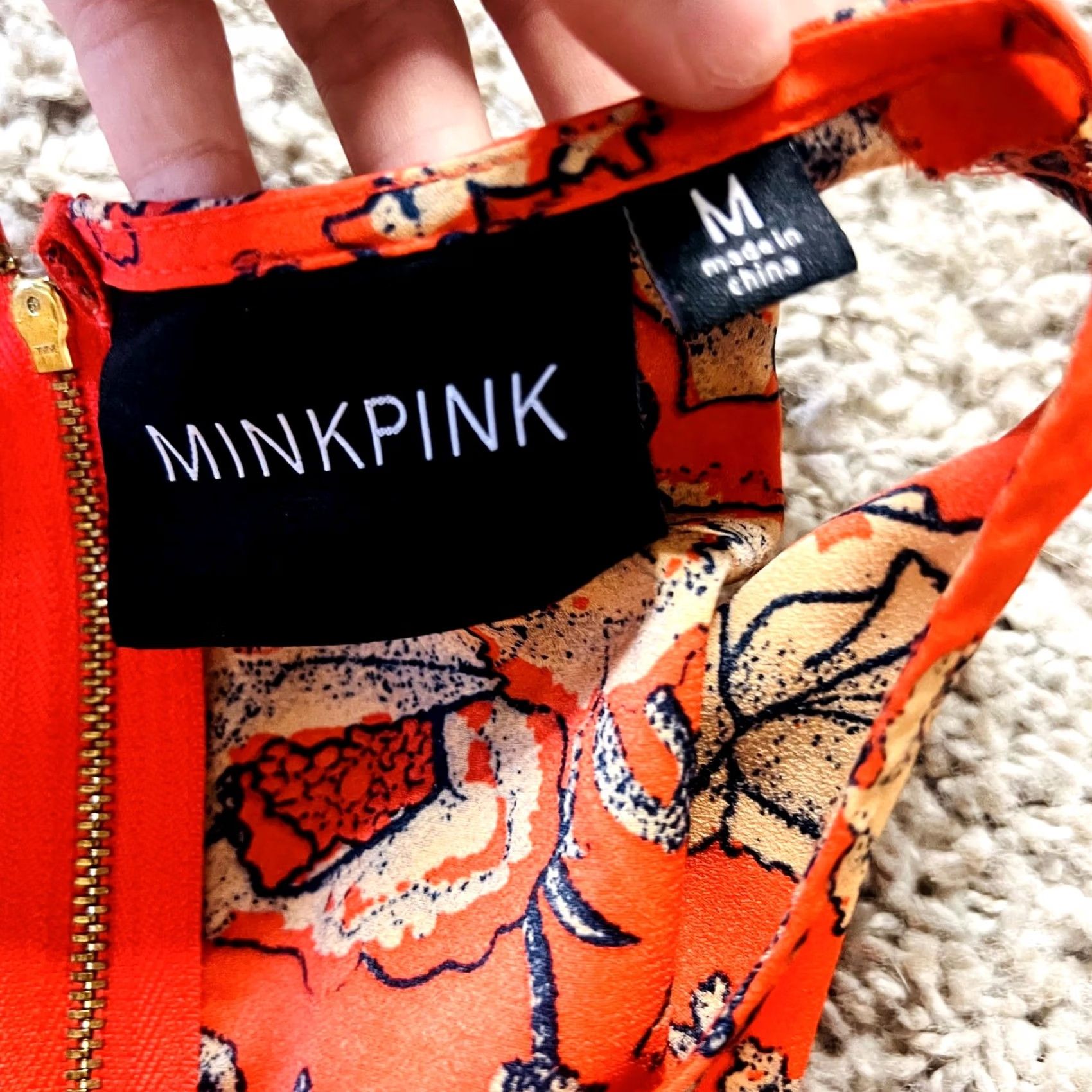 Pinko VINTAGE Mini Pink Floral Print Sleeveless Round Neck Blouse Boho Casual Orange Women's M Size M / US 6-8 / IT 42-44 - 4 Thumbnail