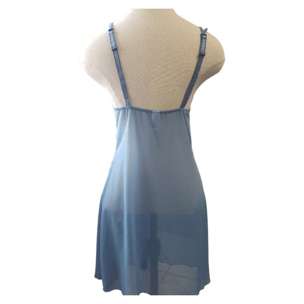 Designer CT1564 Wacoal Provincial Blue/Angel Falls Icon Lace Chemise Size ONE SIZE - 5 Thumbnail