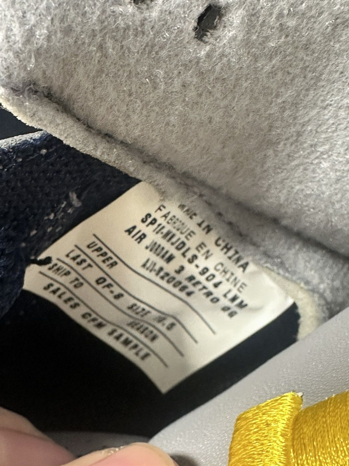 Jordan Brand Jordan 3 Michigan DS Size US 10.5 / EU 43-44 - 8 Thumbnail