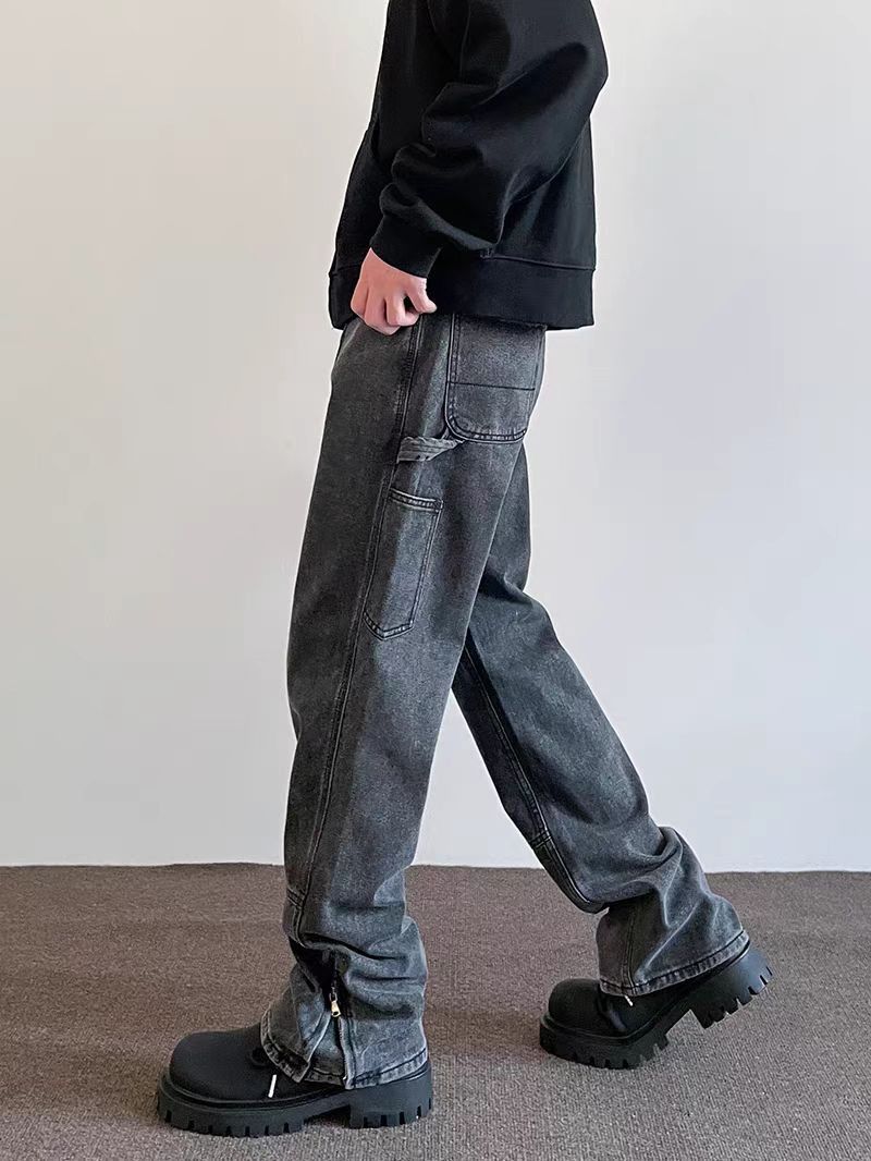 Japanese Brand × Jean High Street Zipper Split Aged Workwear Micro Flare Jeans Size US 30 / EU 46 - 1 Thumbnail