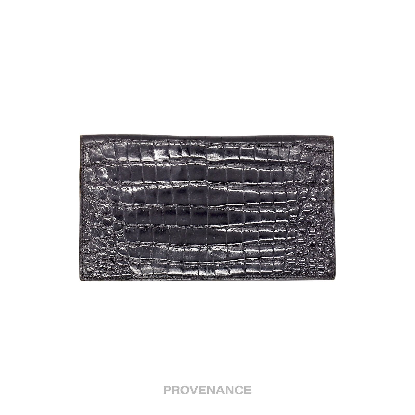 Celine 🔴 Celine Long Wallet - Black Crocodile Leather Gold Size ONE SIZE - 2 Thumbnail