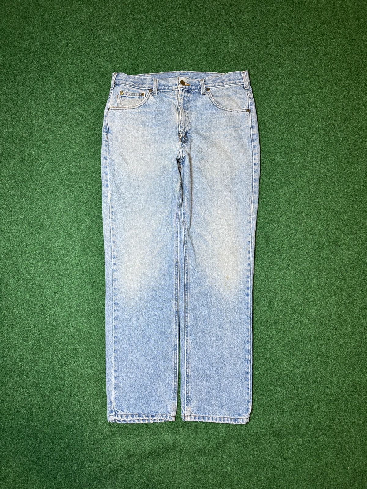 Carhartt Vintage 90s Y2K Carhartt Light Wash Regular Fit Denim Jeans Size US 34 / EU 50 - 3 Thumbnail