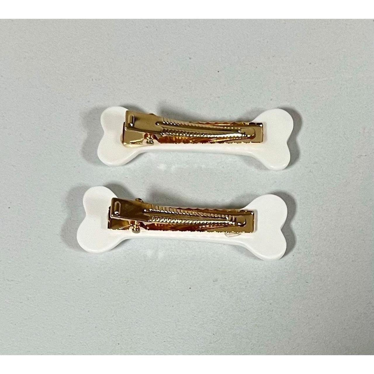 Japanese Brand × Vintage White Dog Bones 2 Piece Set Pair Hair Clip Clips Accessory 🦴 Size ONE SIZE - 3 Thumbnail