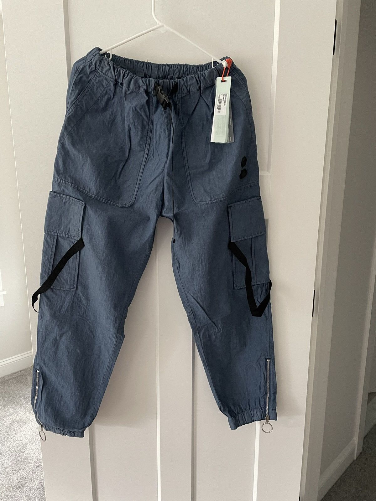 Off-White Off-White Virgil Abloh Blue Parachute Cargo Pants NWT Size US 34 / EU 50 - 1 Thumbnail