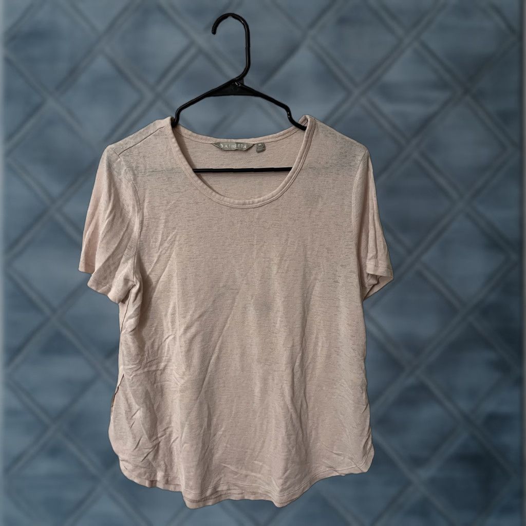 Athleta Athleta Women Medium Breezy Tee Round Neck Short Sleeve Modal Blend Pink Size 32" / US 10 / IT 46 - 1 Thumbnail