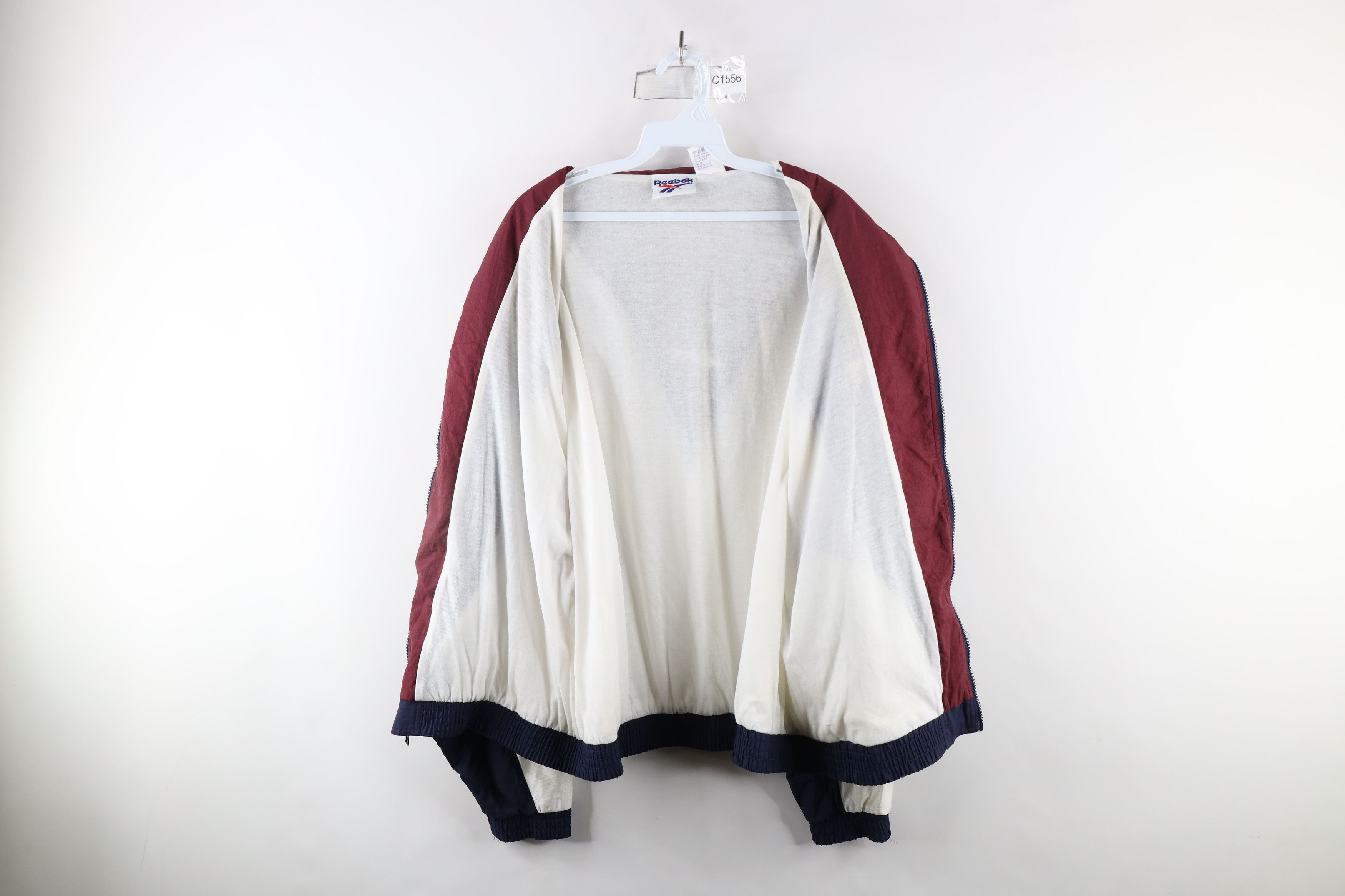 Reebok × Vintage Vintage 90s Reebok Block Big Logo Lined Windbreaker Jacket Size US L / EU 52-54 / 3 - 10 Thumbnail