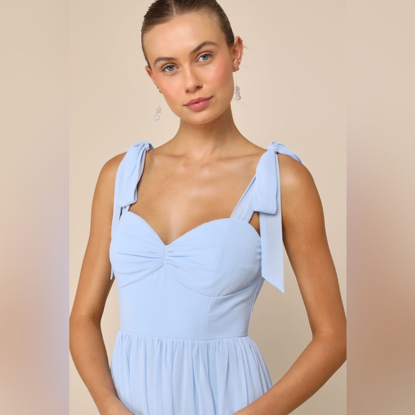 Other Lulus Radiant Charisma Light Blue Chiffon Maxi Dress XL Size XL / US 12-14 / IT 48-50 - 5 Thumbnail