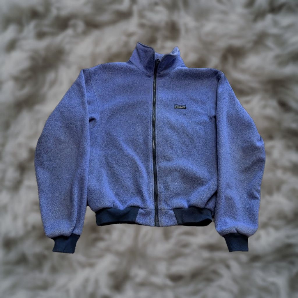 VINTAGE Patagonia Women’s 1980s Fleece Jacket Full Zip Purple Size Small 20in Pit 24in Length Purple Woman 80s Fleece Full Zip Jacket Patagonia