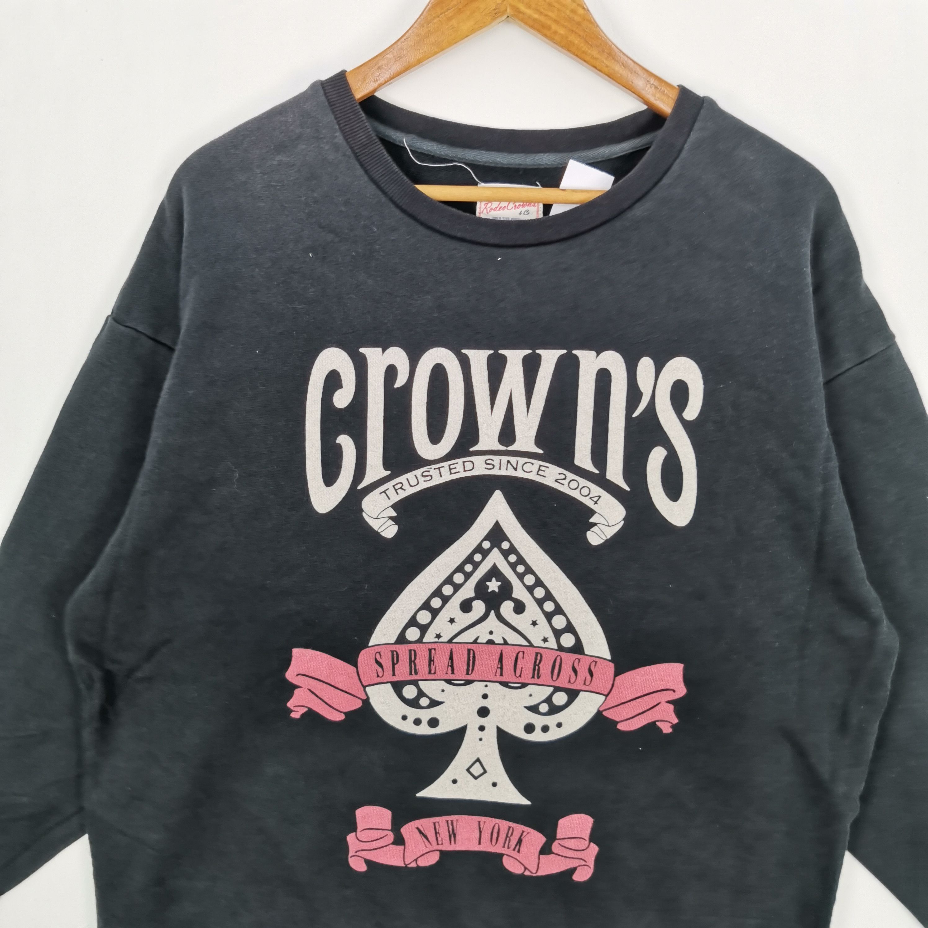 Japanese Brand × Vintage Vintage Rodeo Crown Sweatshirt Sweater Spade Jumper Size US L / EU 52-54 / 3 - 2 Thumbnail