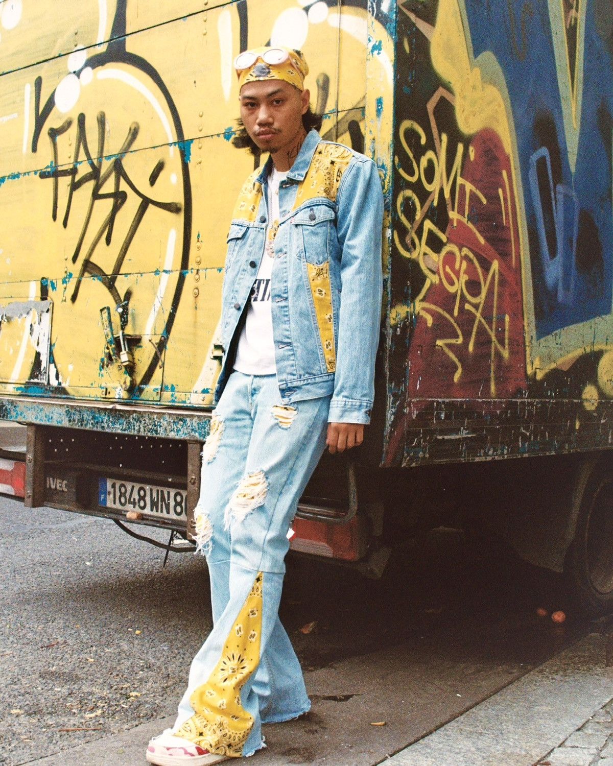 Japanese Brand × Levi's ACTIVIST PARIS PAISLEY BANDANA DENIM JACKET Size US L / EU 52-54 / 3 - 3 Thumbnail