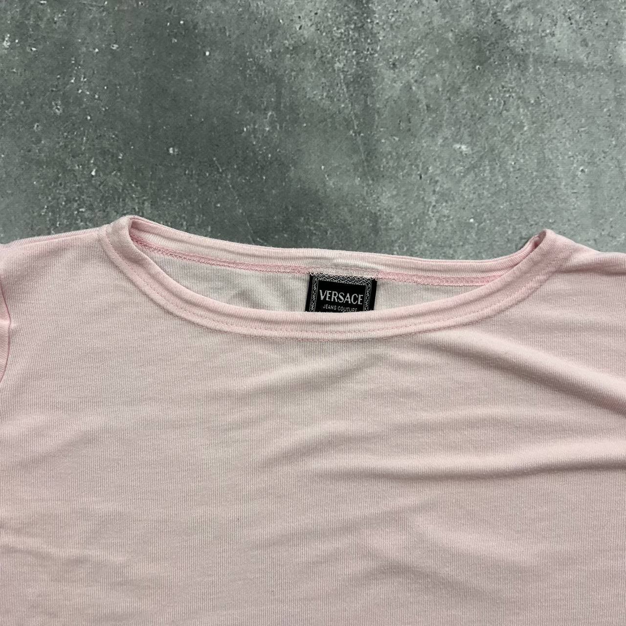 Versace Jeans Couture Vintage Versace Jeans Couture Lace Bows T Shirt Women’s Pink Size L / US 10 / IT 46 - 7 Thumbnail
