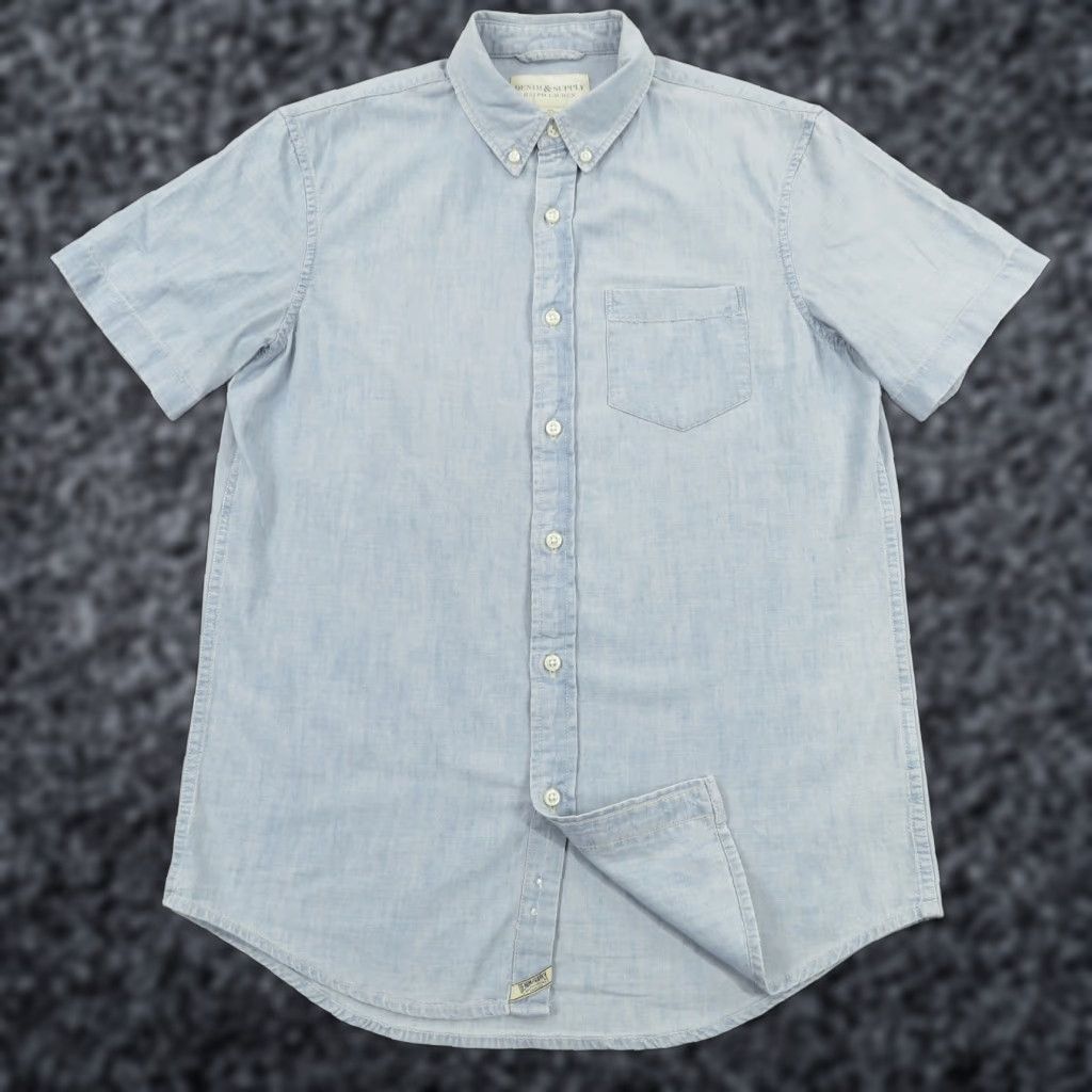 Vintage Denim & Supply Ralph Lauren Shirt Mens Small Blue Button Down Lightweight Jean Size US S / EU 44-46 / 1 - 1 Thumbnail