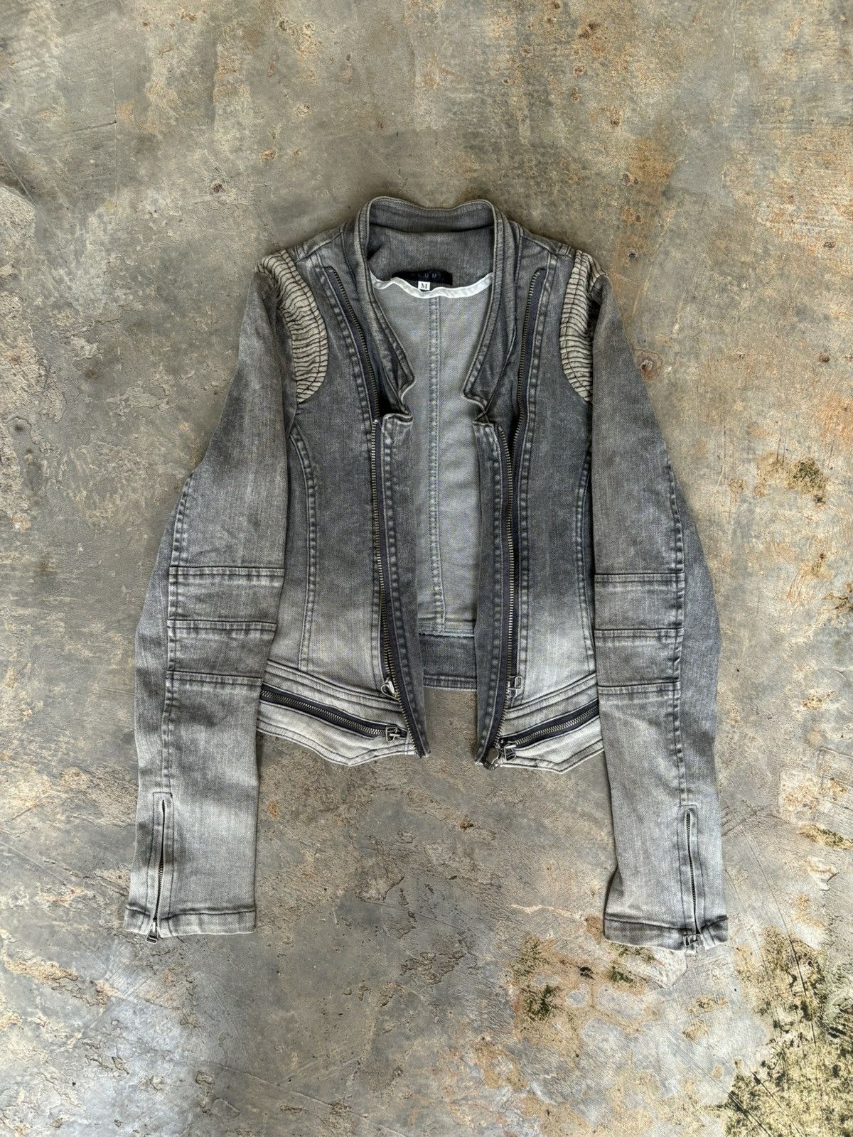 If Six Was Nine Y2k Plus Multi Zipper Ifsixwasnine Punk Style Denim Jacket Size M / US 6-8 / IT 42-44 - 4 Thumbnail