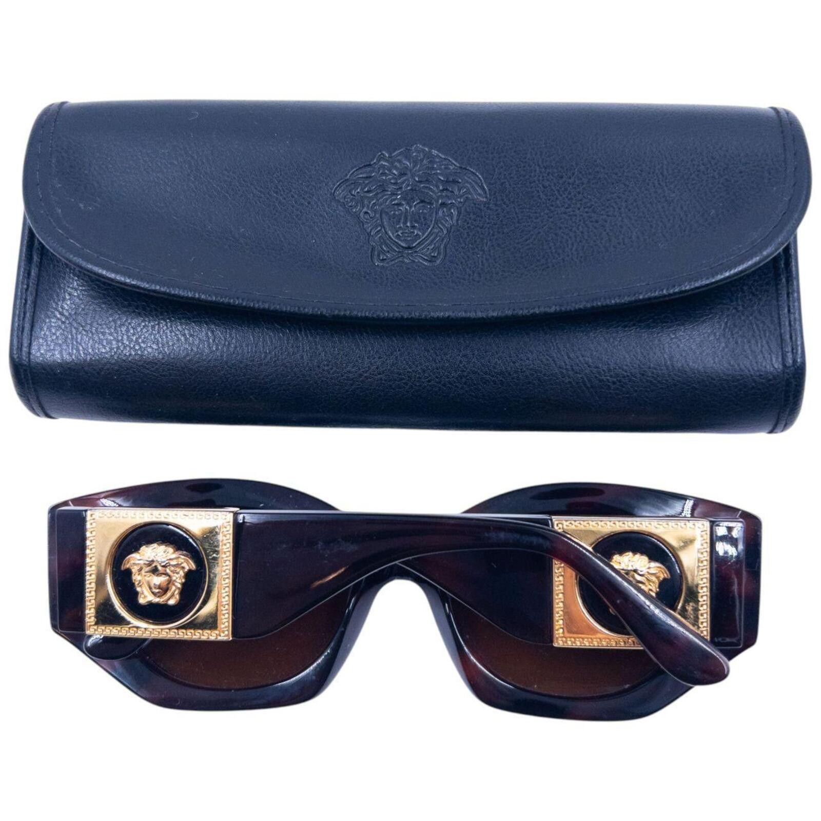 Versace Vintage 90s Gianni Versace Tortoise Shell Medusa Sunglasses Size ONE SIZE - 7 Thumbnail