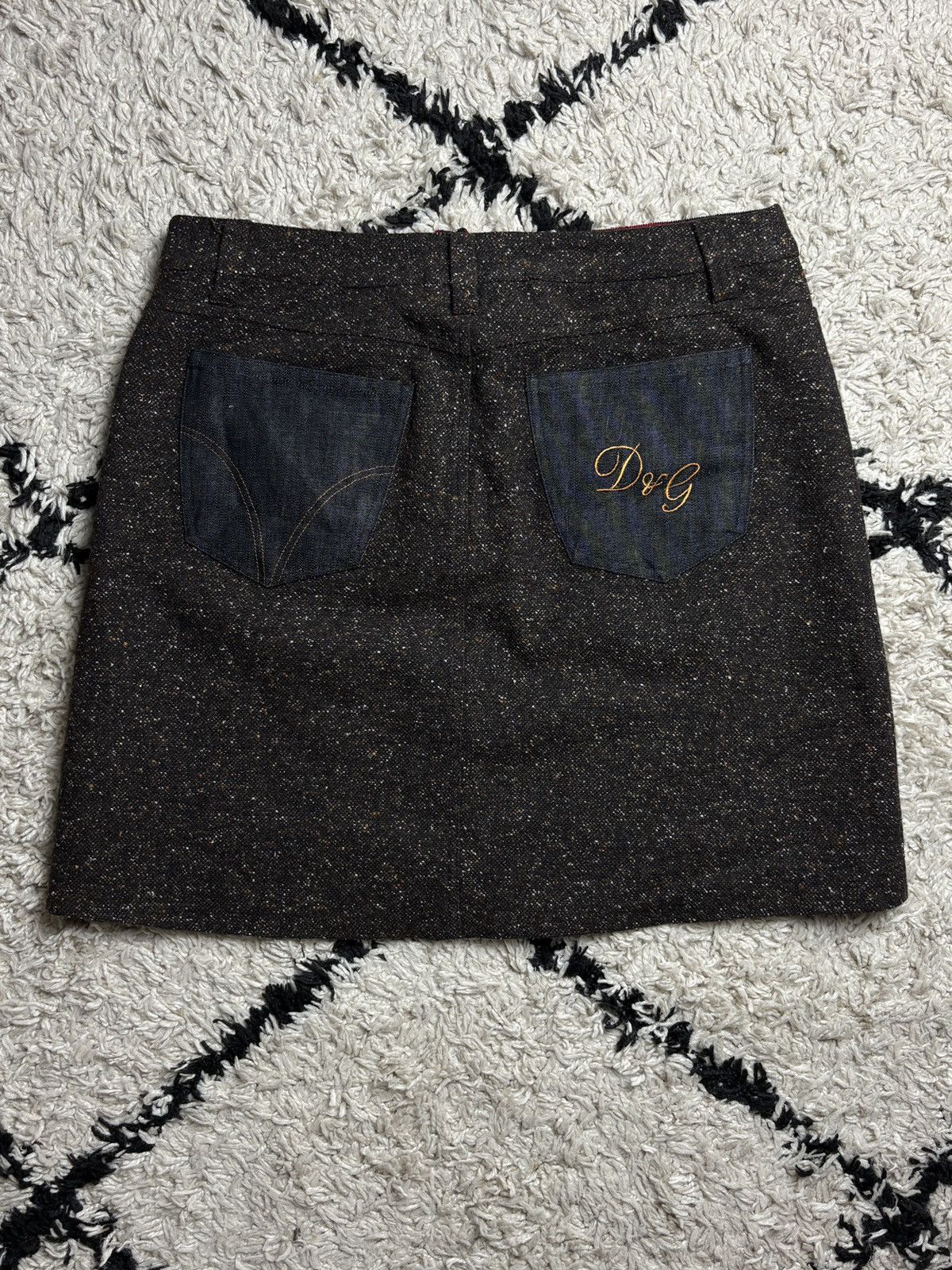 Dolce & Gabbana Dolce & Gabbana Vintage Wool Silk Midi Skirt Y2K Size 28" / US 6 / IT 42 - 5 Thumbnail