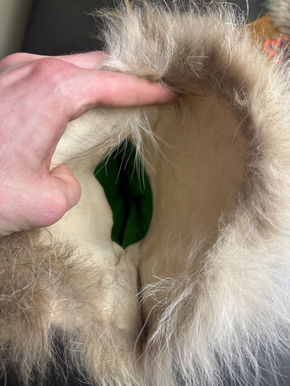 Native × Vintage Vintage Fur Mittens Beaded Gauntlets Indigenous American USA Size ONE SIZE - 13 Thumbnail