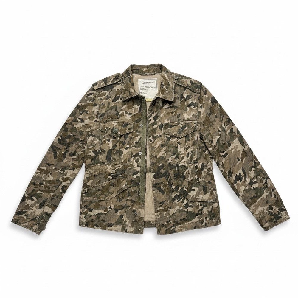Zadig & Voltaire Zadig & Voltaire Krisa Camo Heart Print Utility Jacket NWT Size XS / US 0-2 / IT 36-38 - 2 Thumbnail