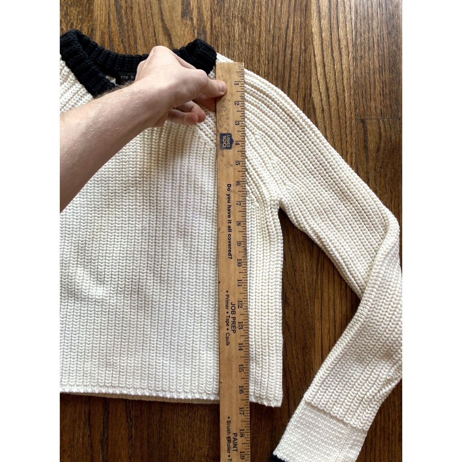 Rag & Bone rag & bone Sweater Womens XS Ivory Knit Crewneck Pullover Size XS / US 0-2 / IT 36-38 - 6 Thumbnail