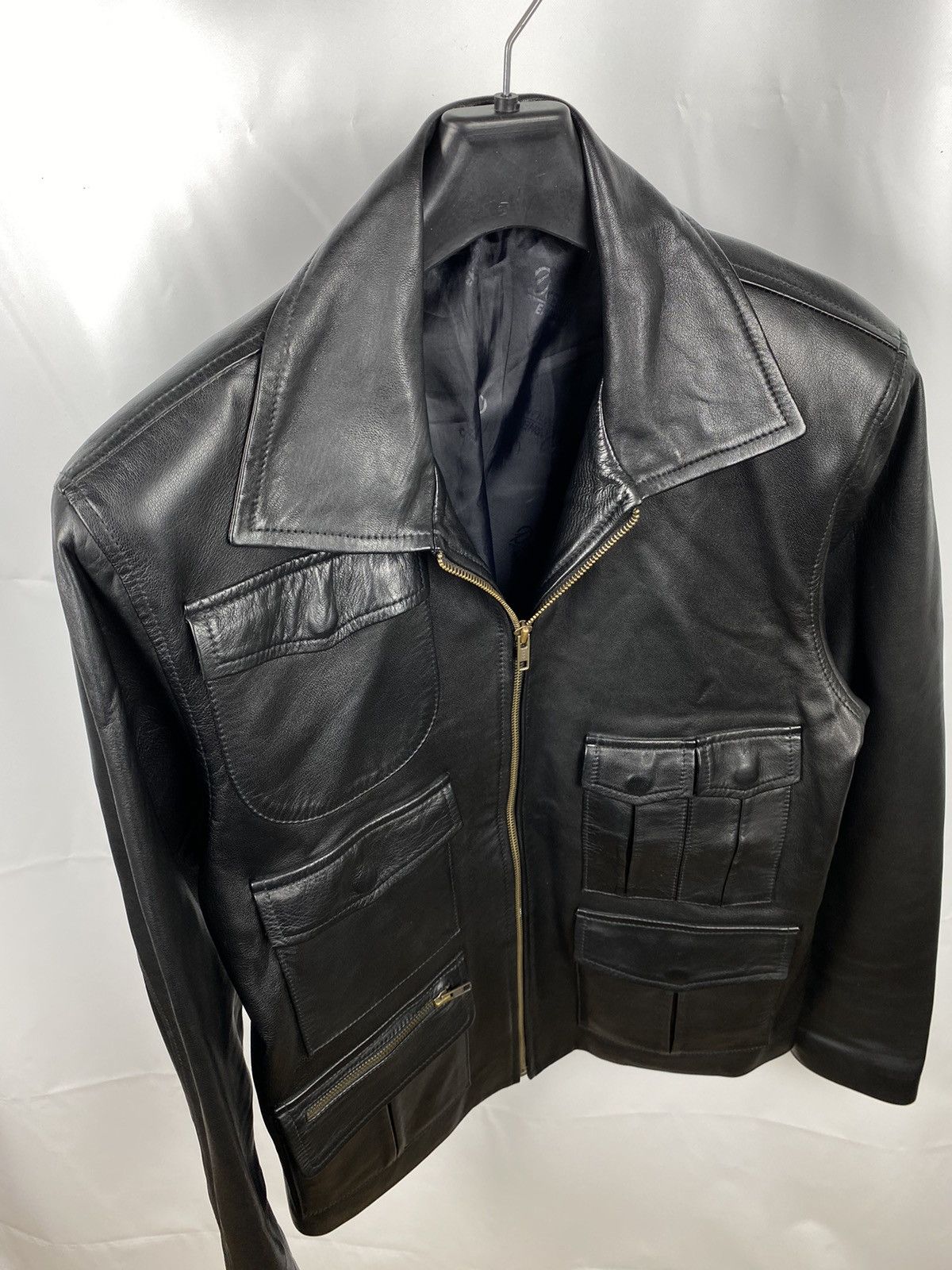Designer Dormeuil England Soft Genuine Leather Jacket Size US L / EU 52-54 / 3 - 6 Thumbnail