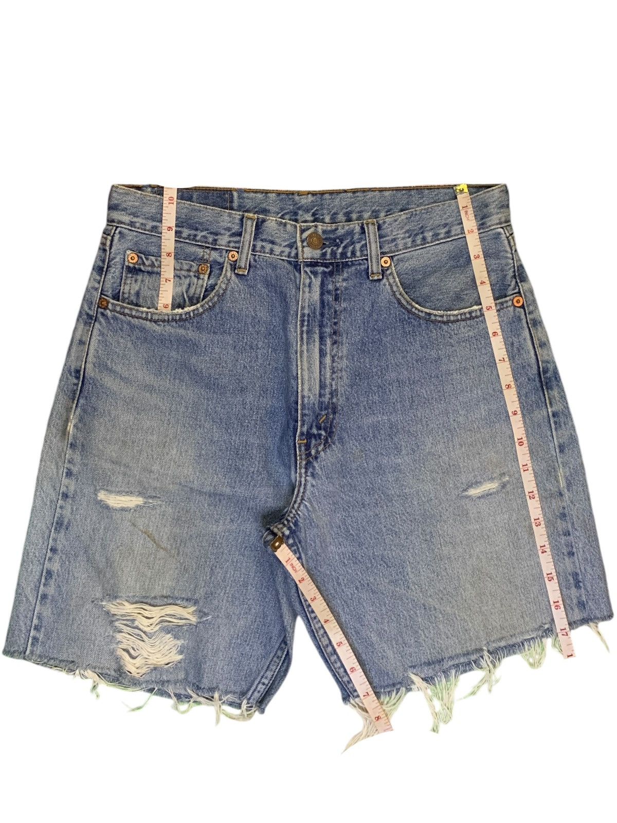Levi's SALES🔥Vintage 90s Levis 512 Distressed Jean Shorts Jorts Size US 31 - 14 Thumbnail