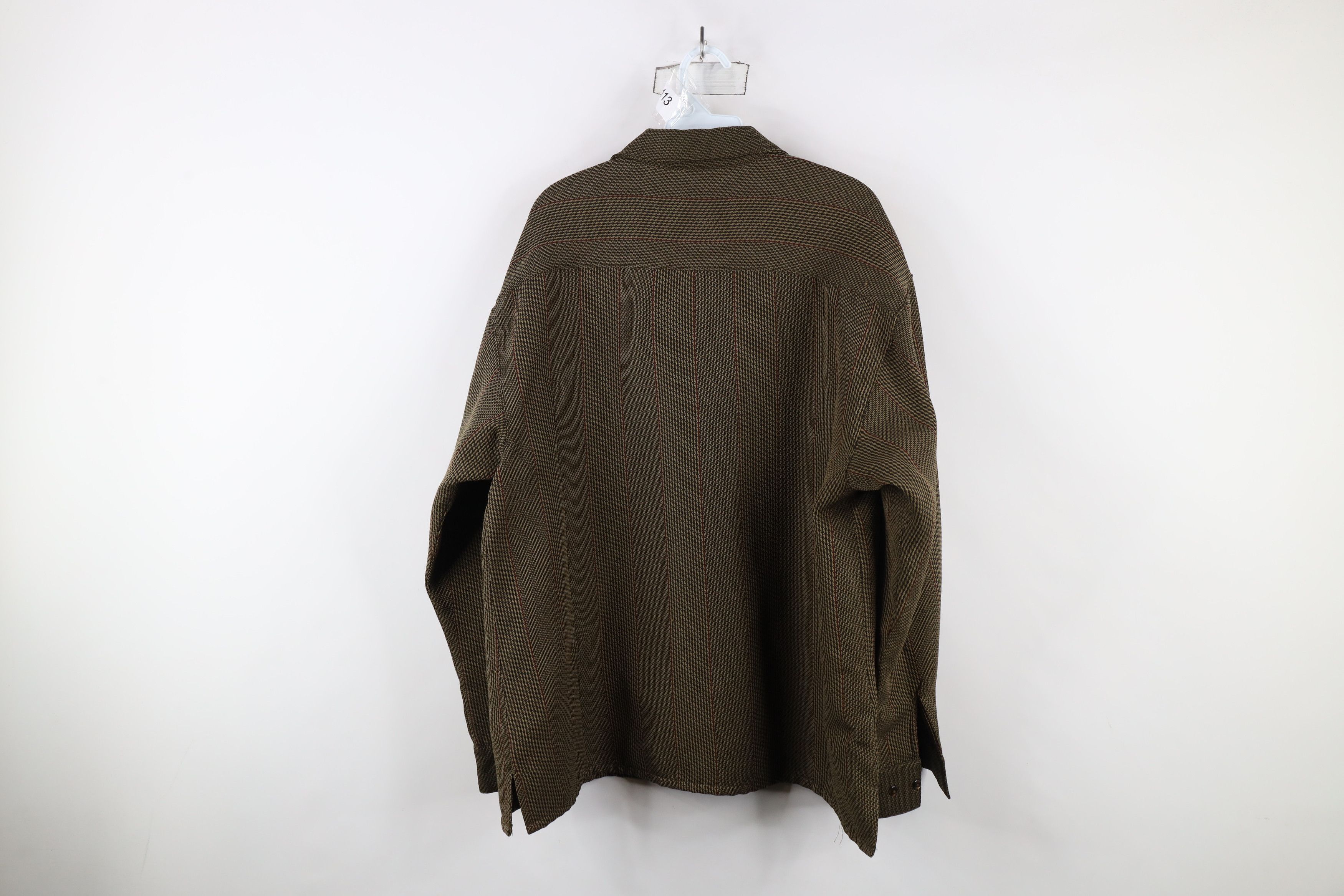 Vintage Vintage 90s Rockabilly Streetwear Knit Collared Button Shirt Size US L / EU 52-54 / 3 - 10 Thumbnail