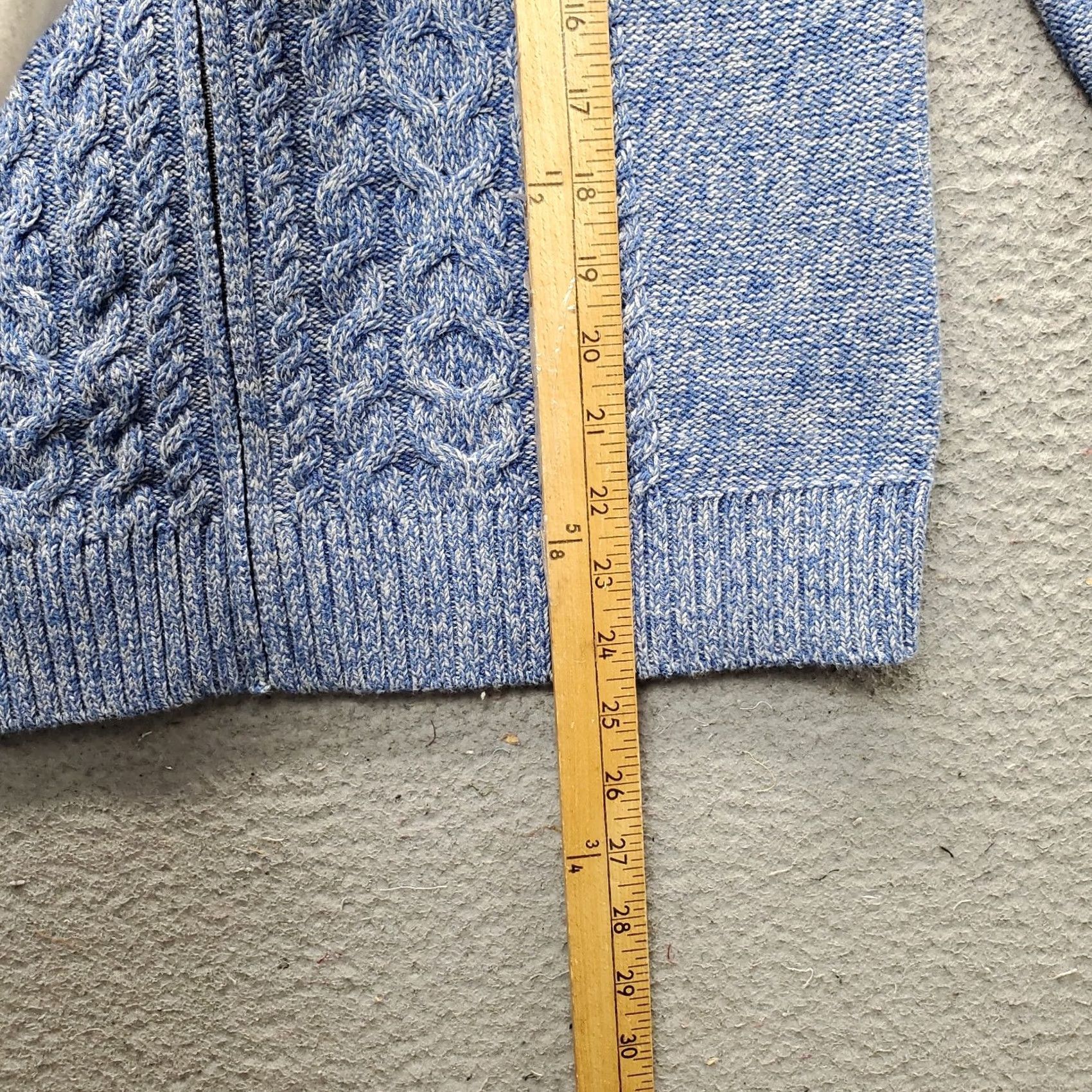 Vintage L.L. Bean Sweater Mens M Blue Fisherman Chunky Cable Knit Classic Full Zip Size US M / EU 48-50 / 2 - 3 Thumbnail