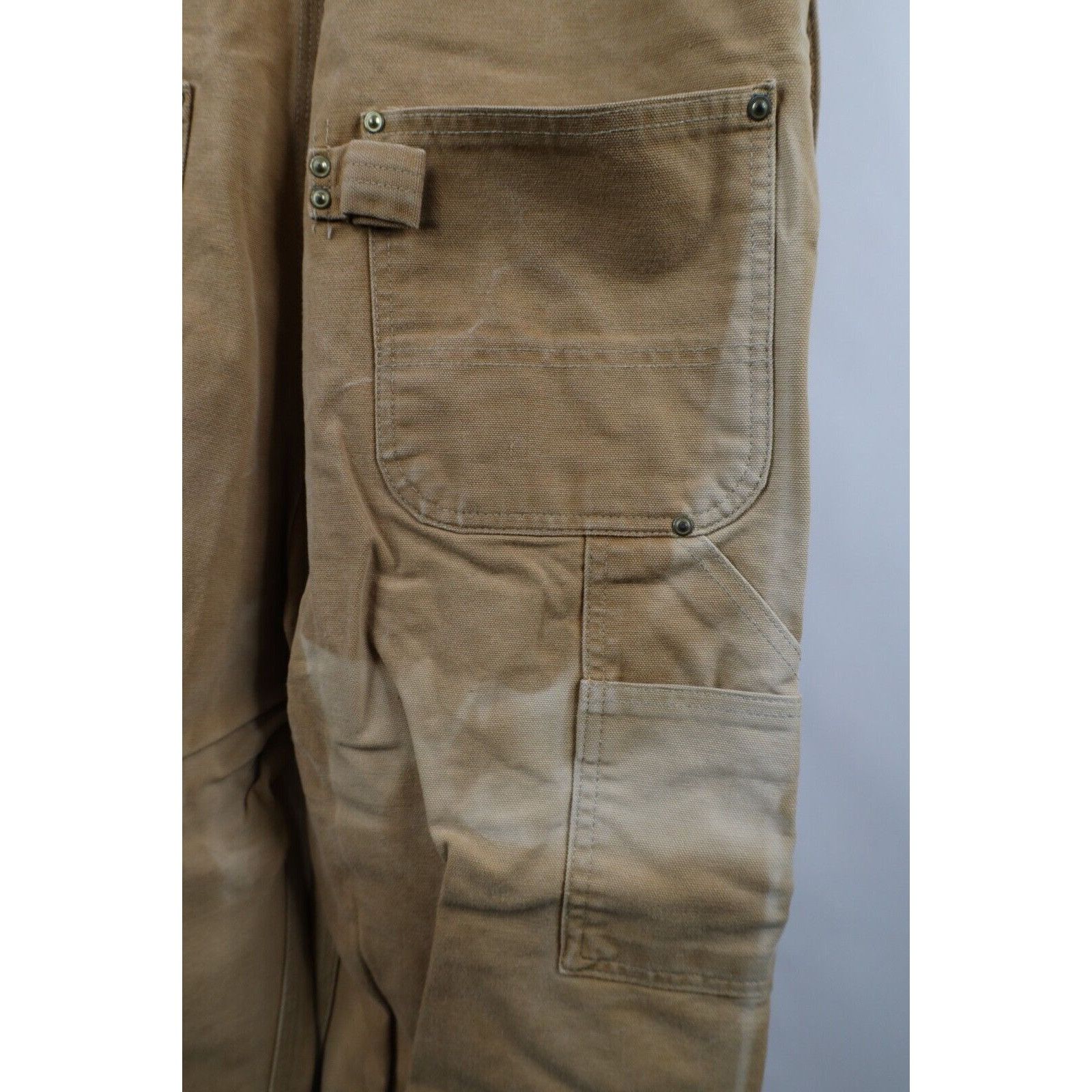 Carhartt × Vintage Vintage 90s Carhartt Distressed Double Knee Canvas Overalls Size US 34 / EU 50 - 12 Thumbnail