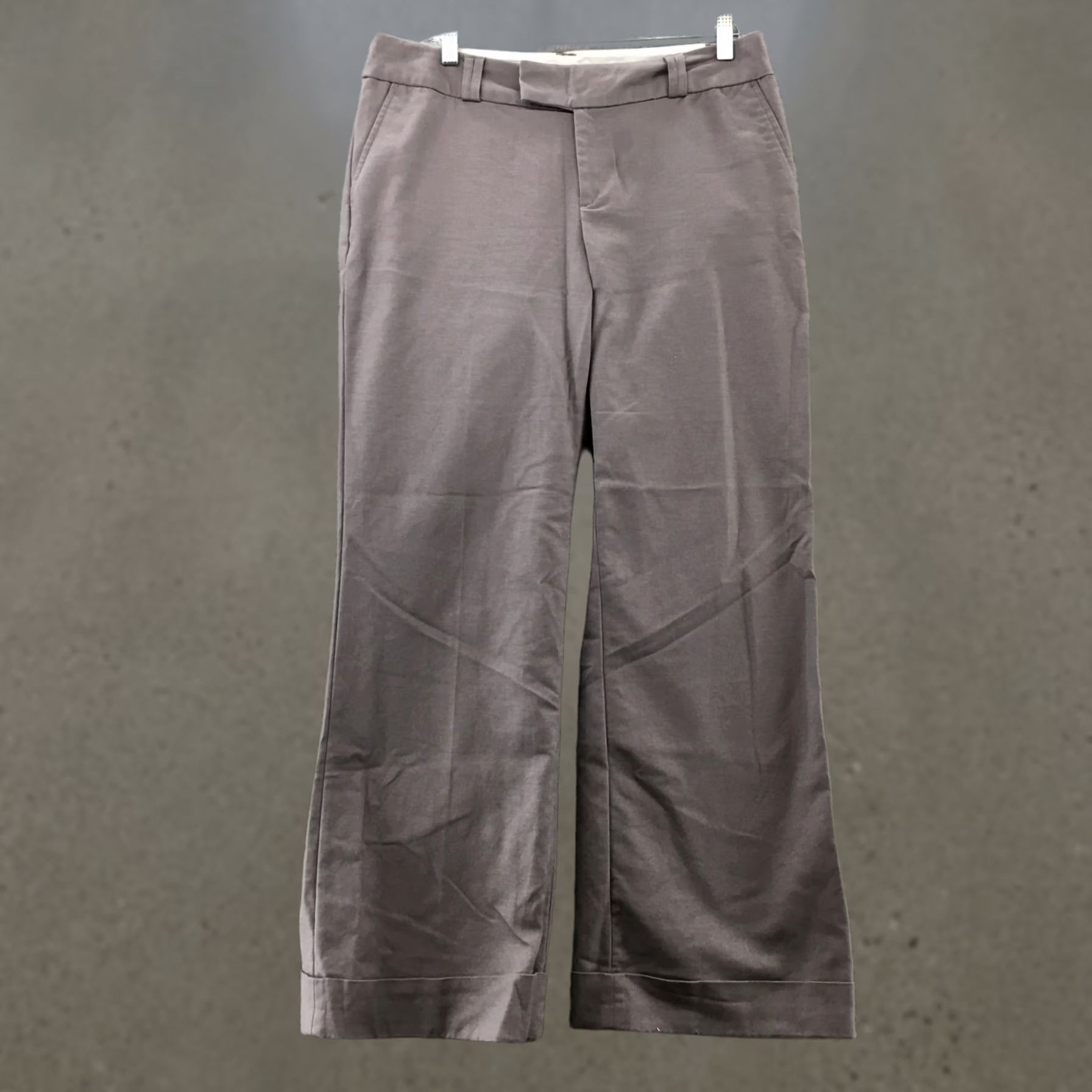 Banana Republic Banana Republic Jackson Fit Dress Pants Womens 10 Short Gray Dress Pants Pockets Flat Front Cotton Blend Regular Mens Womens Girls Size 32" / US 10 / IT 46 - 1 Thumbnail