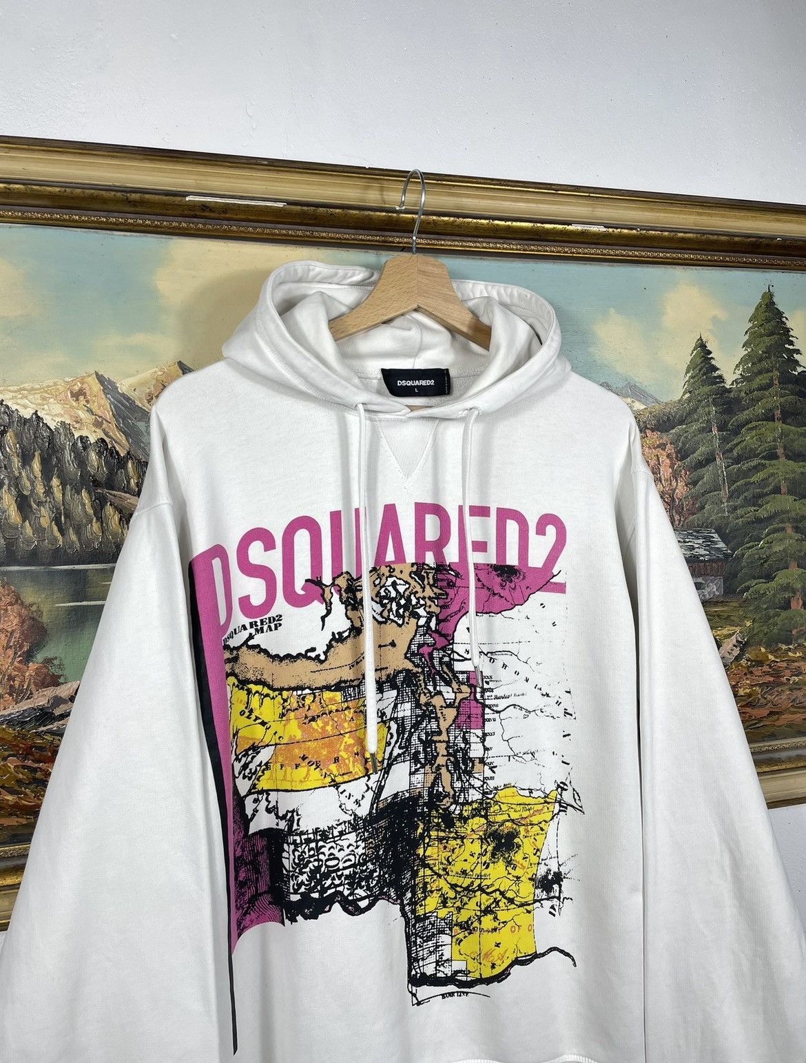 Designer × Dsquared2 Dsquared2 DSQ2 Hoodie Sweatshirt Luxury Designer Baggy Boxy Size L / US 10 / IT 46 - 4 Thumbnail